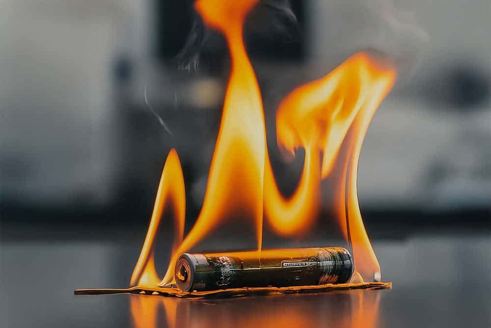Lithium ion battery fire risk